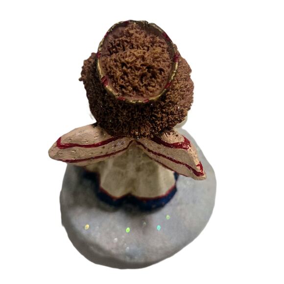 Young's Inc. Vintage Cutest Little Jar/Candle Stopper Christmas Angel w/Harp - Picture 5 of 8